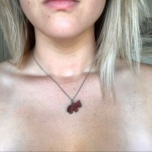 AE Wooden Bear Necklace